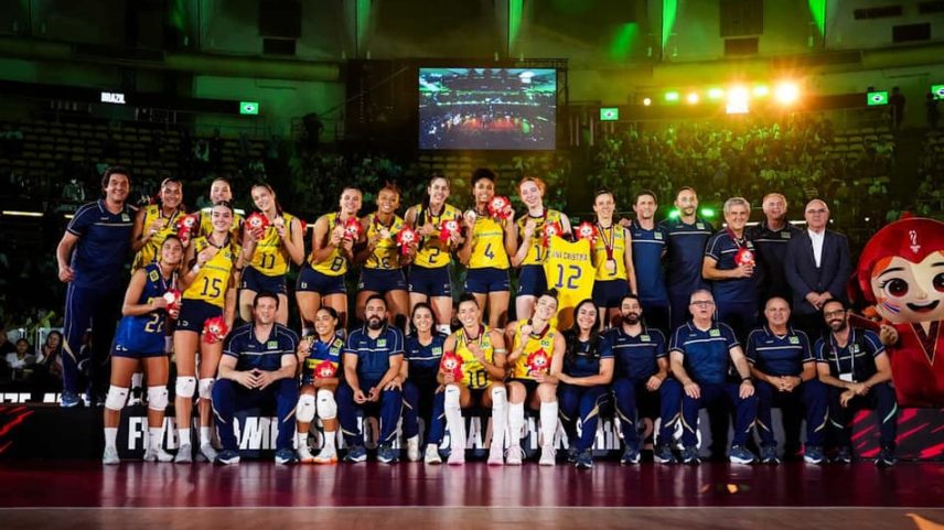 Seleção feminina brasileira de vôlei (Foto: Volleyball World)