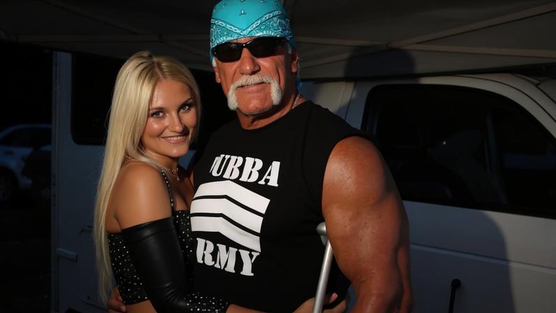 Brooke Hogan (seen here with dad Hulk Hogan in 2009) responded to “trolls” who called her recent tribute to her late father a “thirst trap.”