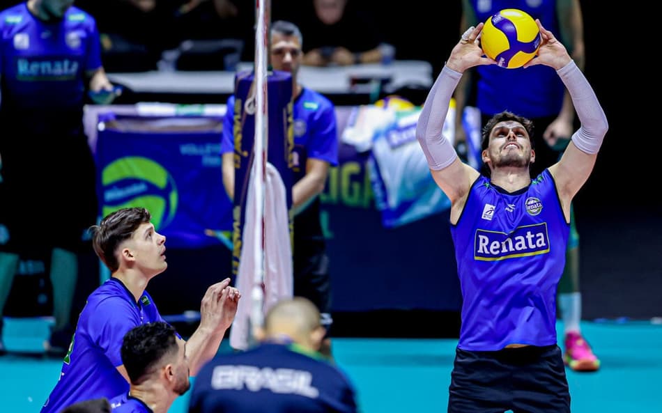O levantador Bruno, do Campinas, durante treino para a final da Superliga Masculina de Vôlei