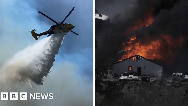 Equipes combatem incêndio enquanto milhares são evacuados perto de Los Angeles