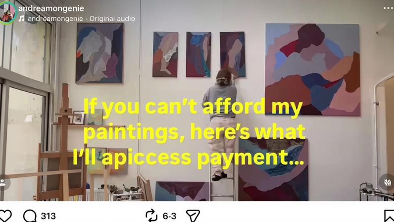 Arte em troca: artistas lançam tendência viral para enfrentar custo de vida