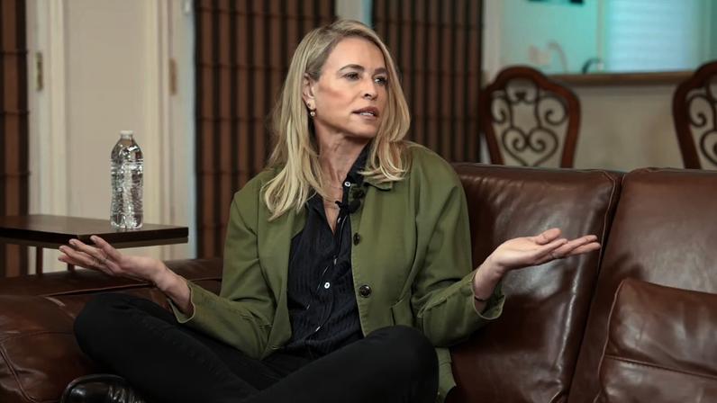Chelsea Handler shaded Tony Hinchcliffe and Shane Gillis’ controversial jokes at the Kevin Hart roast earlier this month. She’s seen above on the “Den Cole’s Funny Knowing You” podcast.