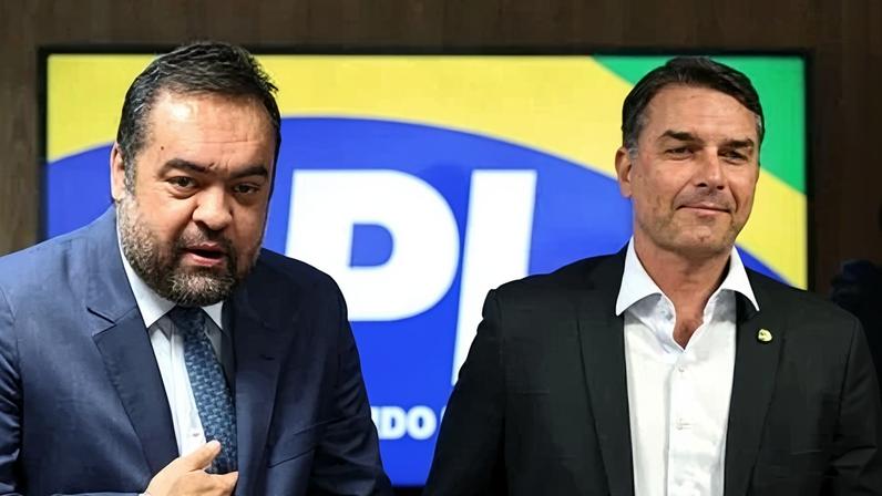 O ex-governador do Rio Cláudio Castro e o senador Flávio Bolsonaro (PL-RJ). Foto: Beto Barata/PL