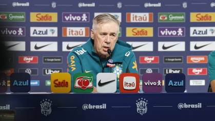 Carlo Ancelotti na coletiva da Seleção