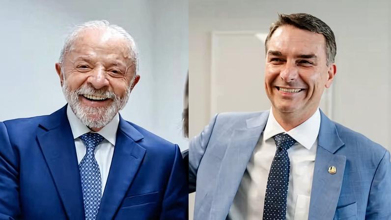 Datafolha aponta Lula e Flávio com 45% das intenções de voto no 2º turno