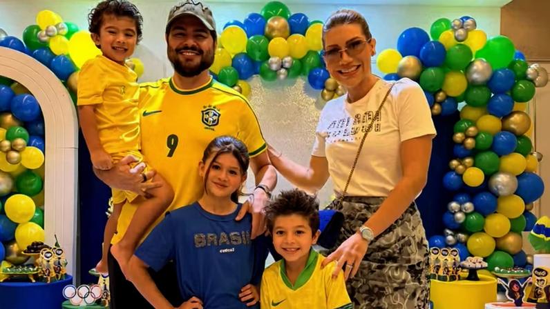 Sertanejo Cristiano e Paula Vaccari celebram 9 anos da filha, Pietra — Foto: Divulgação