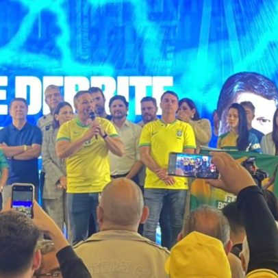 Derrite lança pré-candidatura ao Senado por SP em Sorocaba com Flávio Bolsonaro