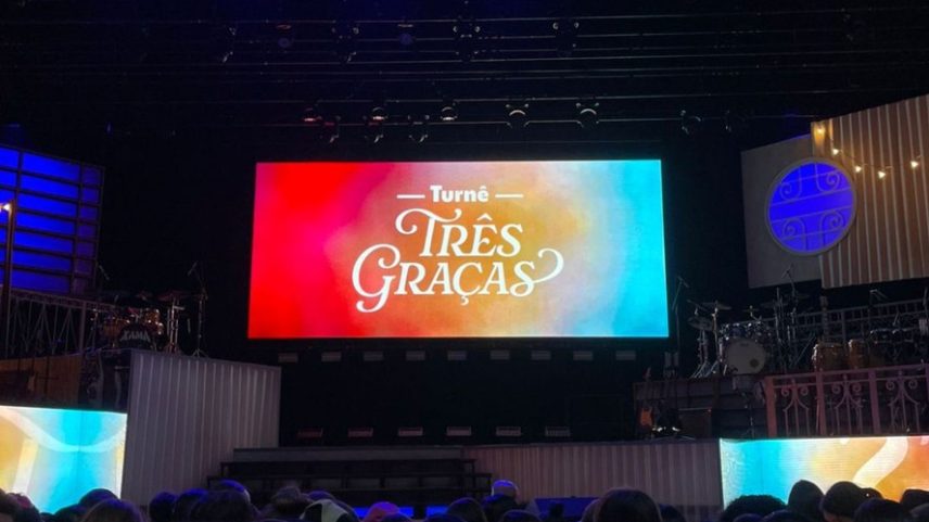 Elenco de Três Graças faz show em SP e acompanha último capítulo com fãs