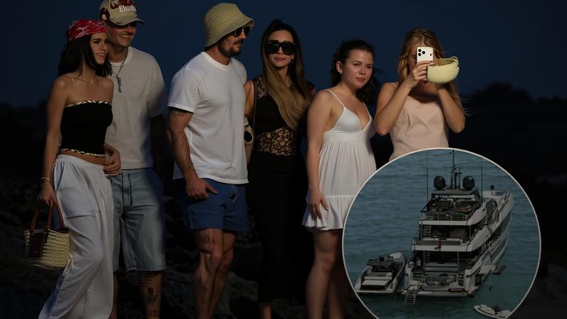 Família Beckham relaxa em iate milionário — Foto: The Grosby Group