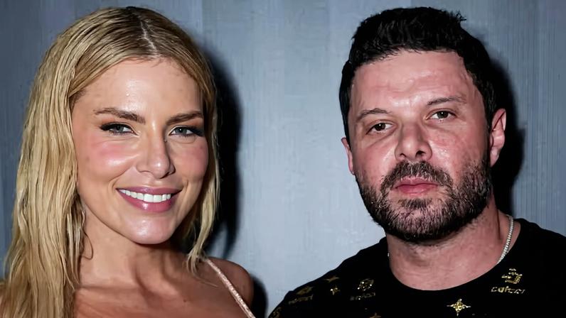 Erika Schneider e o namorado, Leonardo Monteiro — Foto: Lucas Ramos / Brazil News