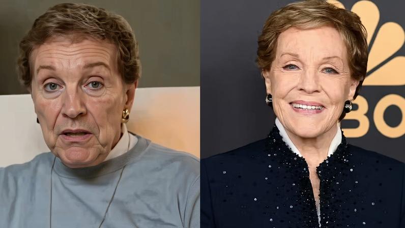 Julie Andrews faz rara aparição em congresso sobre Parkinson — Foto: Reprodução/X e Getty Images