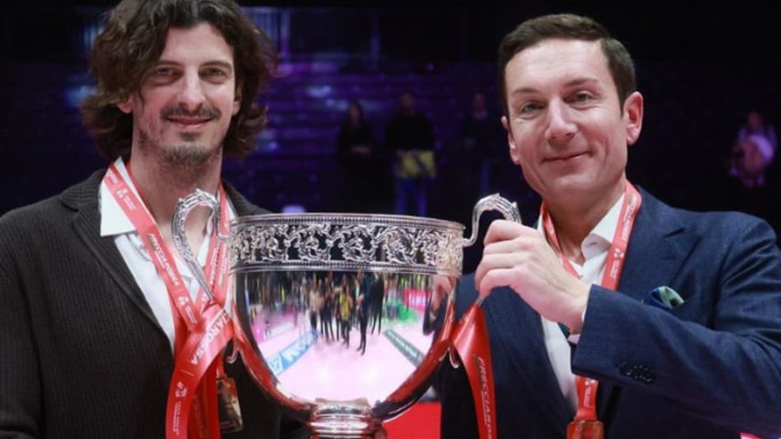 Pietro Maschio, à esquerda, fez críticas ao Mundial de Clubes de vôlei no Brasil (Foto: Reprodução/ Instagram