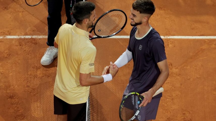Novak Djokovic e Dino Prizmic (Foto: Giampiero Sposito/FITP)