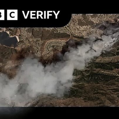 Imagens de satélite capturam incêndios florestais ativos na Califórnia