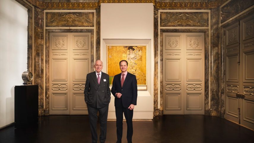 Neue Galerie founder Ronald S. Lauder (left) and Metropolitan Museum of Art director and chief executive Max Hollein (right) at the Neue Galerie