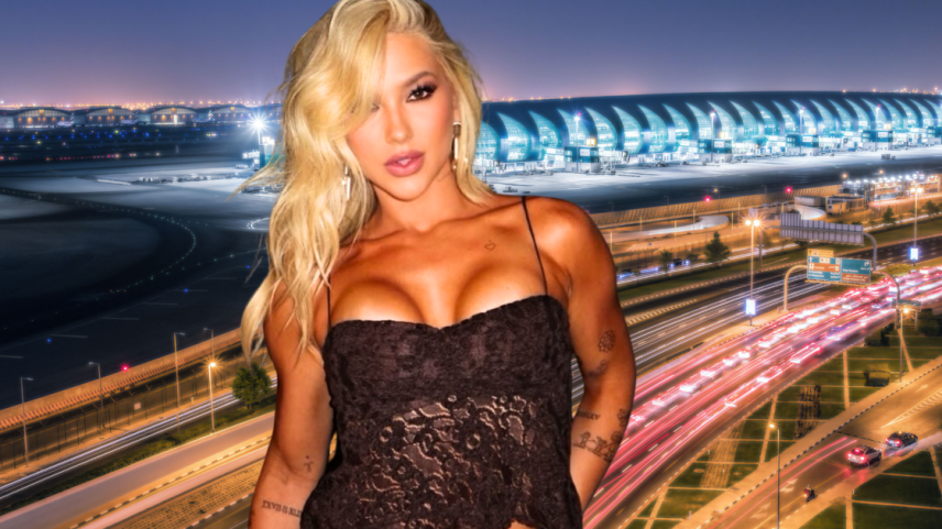 Virginia Fonseca visita o DXB, o aeroporto mais luxuoso de Dubai