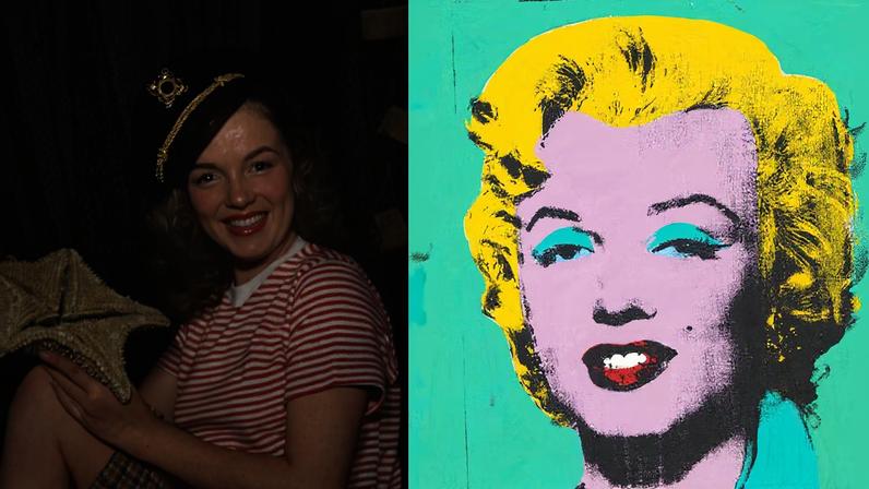 Bruno Bernard's 1946 photograph Norma Jeane (which was Monroe's birth name) and Andy Warhol’s silkscreen Green Marilyn (1962) Bernard of Hollywood Foundation. Marilyn Monroe™; Rights of Publicity and Persona Rights are used with permission of The Estate of Marilyn Monroe LLC; © Andy Warhol Foundation/licensed by DACS, London