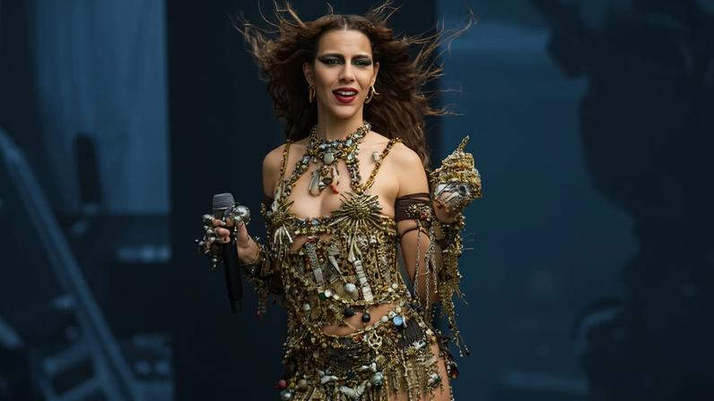Marina Sena faz show no Vale do Anhangabaú na Virada Cultural de São Paulo — Foto: Eduardo Martins/Brazil News