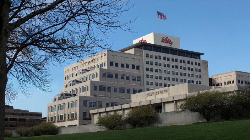 The headquarters of Eli Lilly and Company on March 17, 2024 in Indianapolis, Indiana.
