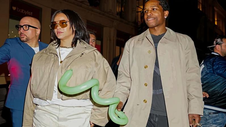 Rihanna and A$AP Rocky threw RZA a 4th birthday party at the Sloomoo Institute in Soho Wednesday night (seen above).