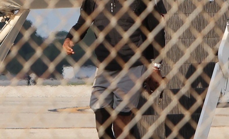 Tiger Woods was seen landing on his private jet at Palm Beach International Airport in Florida Wednesday after attending rehab (pictured above).