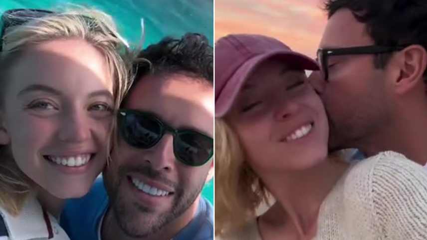 Sydney Sweeney e Scooter Braun são vistos se beijando e dançando durante viagem