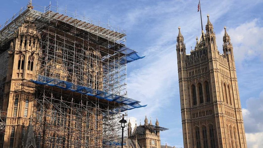 Sorry state: repairs to the Palace of Westminster’s Victoria Tower in 2019