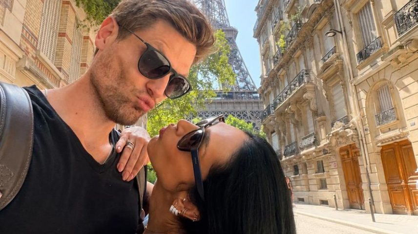 Ex-BBB Amanda Djehdian celebra seus 40 anos com o marido, Mateus Hoffmann, em Paris — Foto: Cauê Garcia/CG Comunicação/Divulgação