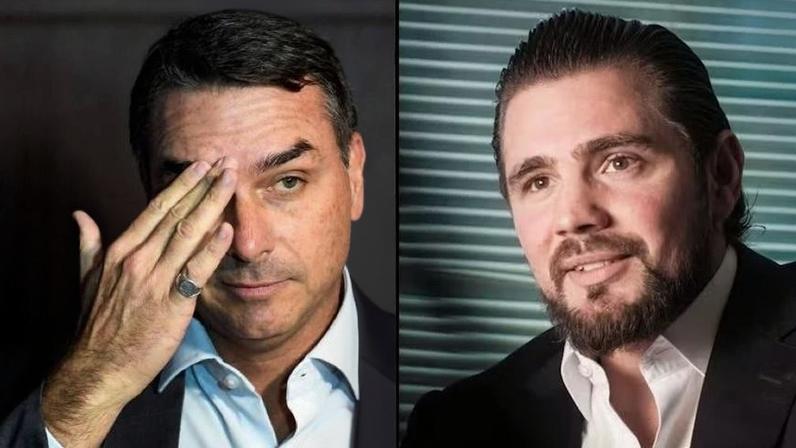 Flávio Bolsonaro e seu 'irmão" Daniel Vorcaro