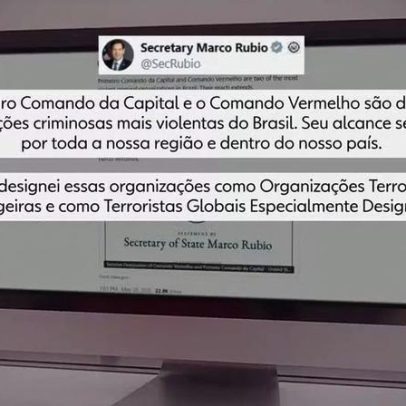 PCC e Comando Vermelho são classificados como organizações terroristas