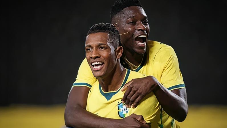 Danilo com Luiz Henrique o gol que abriu o placar em Brasil x Croácia, na última Data Fifa