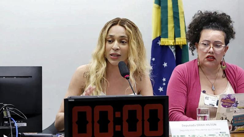 Erika Hilton é autora da proposta pelo fim da escala 6x1. Foto: Gilmar Félix / Câmara dos Deputados