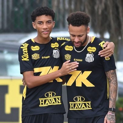 Neymar janta com Robinho Jr. e Gabigol em hotel do Santos após briga