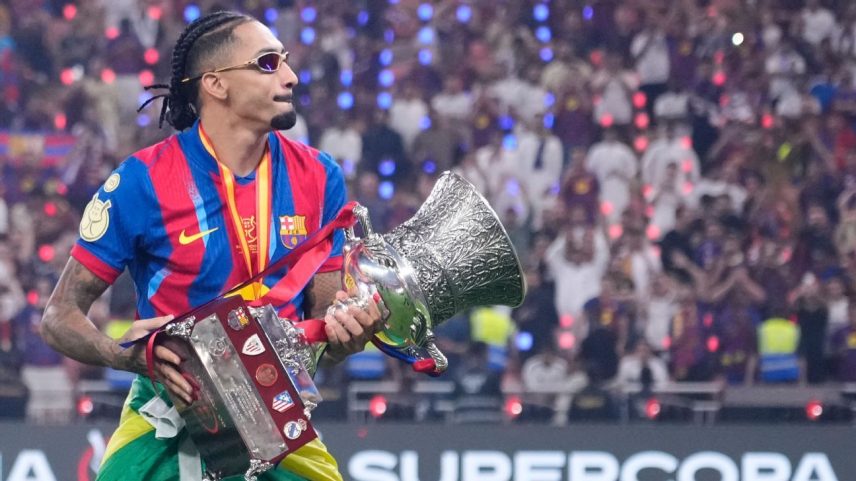Barcelona campeão sobre Real Madrid tem sabor especial, diz Raphinha à ESPN