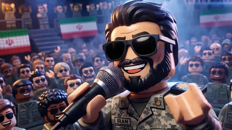 A still image from the “AI Iran” YouTube channel, captured on May 18.