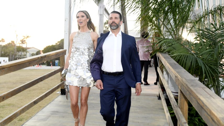 Donald Trump Jr. and Bettina Anderson, shown here at the amfAR Palm Beach Gala on March 15, 2025, said “I do,” on Saturday.