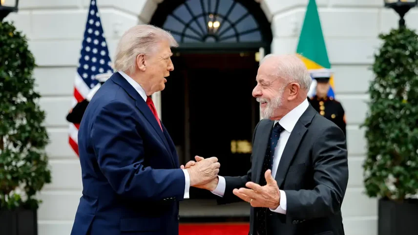 Lula e Trump discutem comércio, segurança e minerais estratégicos durante reunião na Casa Branca. Foto: Ricardo Stuckert/PR