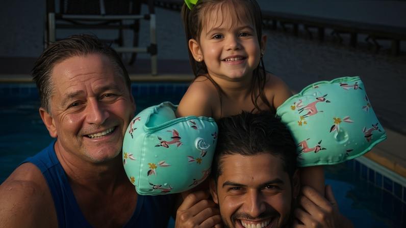 Leonardo parabeniza Maria Alice, sua neta — Foto: Reprodução/Instagram