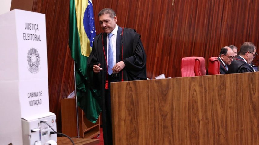 O ministro Kassio Nunes Marques em 14 de abril, quando foi eleito o próximo presidente do TSE. — Foto: Luiz Roberto/TSE