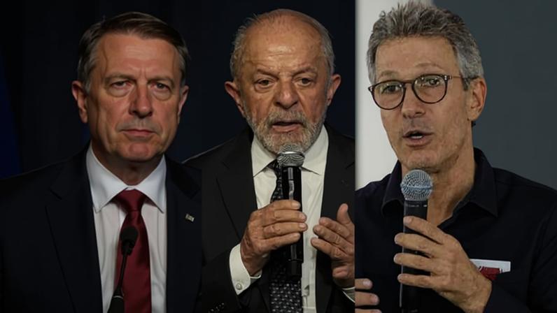 Lula, Flávio Bolsonaro e Romeu Zema