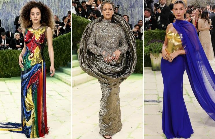 Rihanna, Hailey Bieber e outras entre as mais bem vestidas no Met Gala 2026
