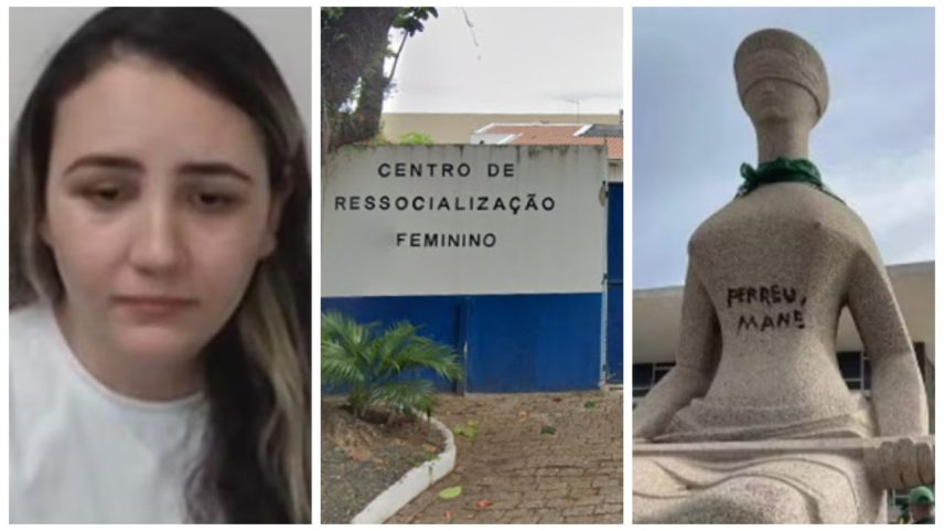 Débora Rodrigues dos Santos é ré no STF por crimes como associação criminosa armada e golpe de Estado — Foto: Reprodução