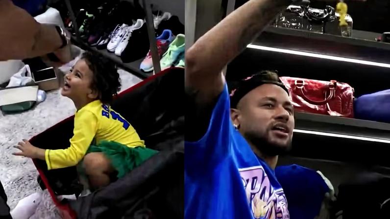 Neymar faz vlog arrumando malas para a Copa do Mundo — Foto: Reprodução/TikTok