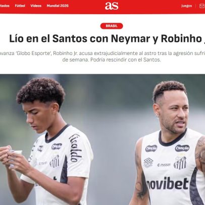 Jornal espanhol reage à acusação contra Neymar citando Santos como pólvora