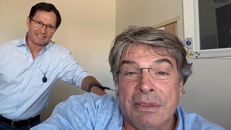 Olivier Anquier é operado em hospital de SP — Foto: Reprodução/Instagram