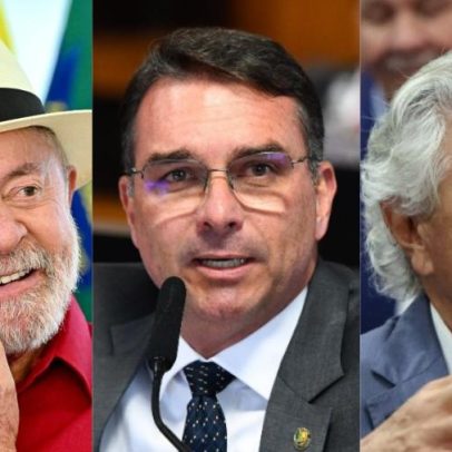 Lula empata com Flávio Bolsonaro e Caiado em eventual segundo turno