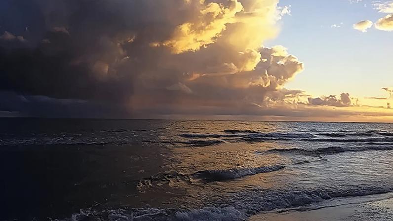 Sunlit clouds over Baltic Sea in Bornholm (Credit: Getty Images)