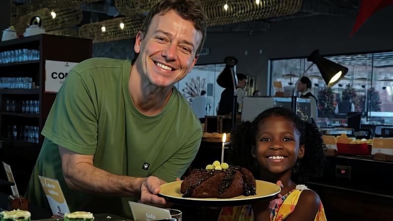 Pablo Sanábio com a filha, Manuela — Foto: Reprodução/Instagram