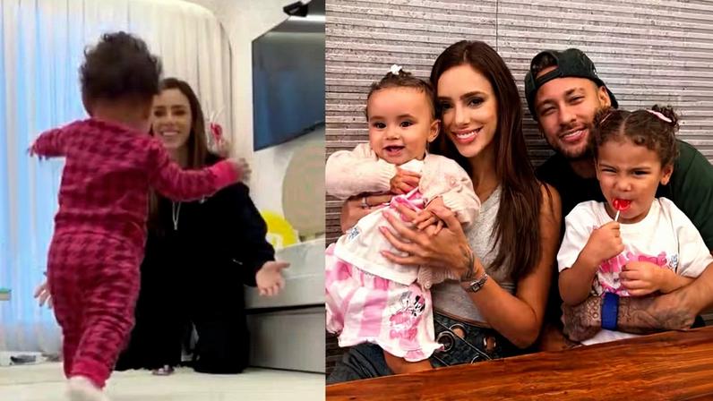 Bruna Biancardi mostra primeiros passos de Mel, sua caçula com Neymar; assista — Foto: Reprodução/Instagram