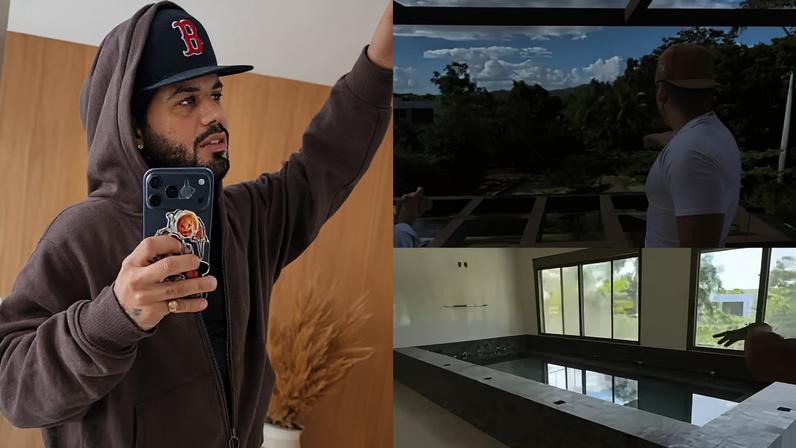 Zé Felipe muda de mansão de 27 milhões para casa com academia de vidro e piscina no quarto